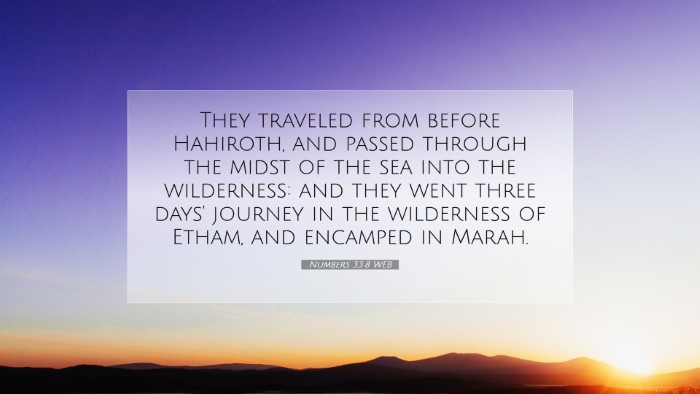 Picture 07 - Numbers 33:8 WEB Desktop Wallpaper - They traveled from before Hahiroth, and passed - Desktop Bible Verse Wallpaper