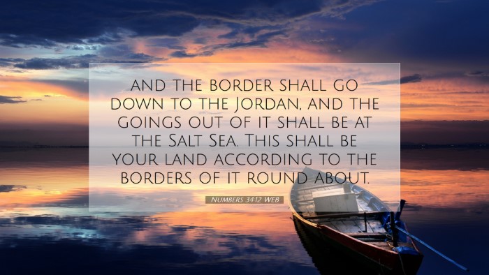 Picture 07 - Numbers 34:12 WEB Desktop Wallpaper - and the border shall go down to the Jordan, and - Desktop Bible Verse Wallpaper