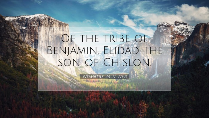 Picture 07 - Numbers 34:21 WEB Desktop Wallpaper - Of the tribe of Benjamin, Elidad the son of - Desktop Bible Verse Wallpaper