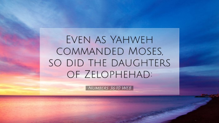Picture 07 - Numbers 36:10 WEB Desktop Wallpaper - Even as Yahweh commanded Moses, so did the - Desktop Bible Verse Wallpaper