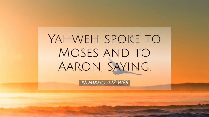 Picture 07 - Numbers 4:17 WEB Desktop Wallpaper - Yahweh spoke to Moses and to Aaron, - Desktop Bible Verse Wallpaper