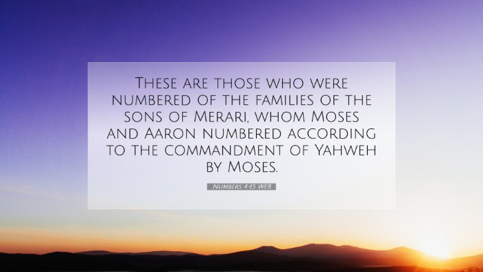 Picture 07 - Numbers 4:45 WEB Desktop Wallpaper - These are those who were numbered of the families - Desktop Bible Verse Wallpaper