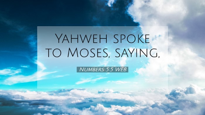 Picture 07 - Numbers 5:5 WEB Desktop Wallpaper - Yahweh spoke to Moses, - Desktop Bible Verse Wallpaper