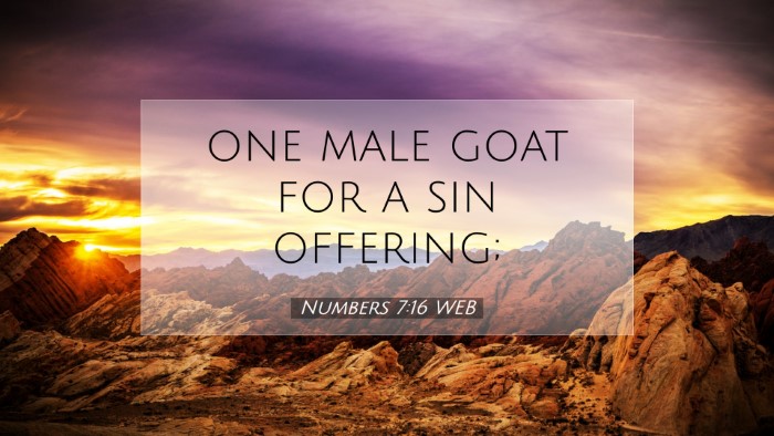 Picture 07 - Numbers 7:16 WEB Desktop Wallpaper - one male goat for a sin - Desktop Bible Verse Wallpaper