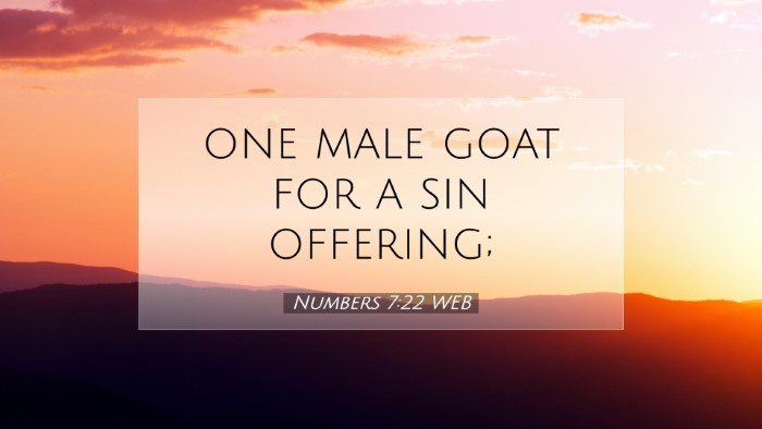 Picture 07 - Numbers 7:22 WEB Desktop Wallpaper - one male goat for a sin - Desktop Bible Verse Wallpaper