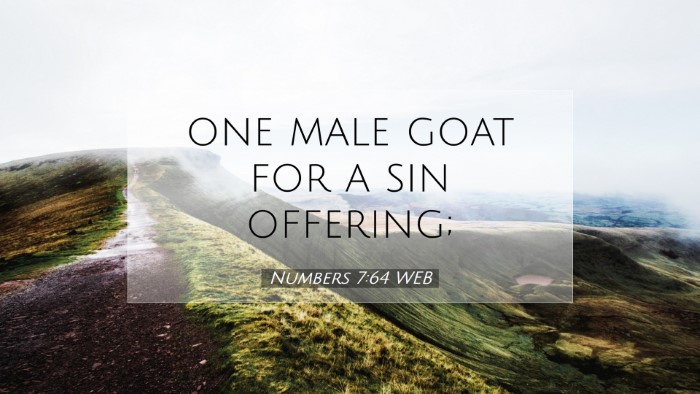 Picture 07 - Numbers 7:64 WEB Desktop Wallpaper - one male goat for a sin - Desktop Bible Verse Wallpaper
