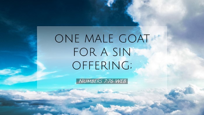 Picture 07 - Numbers 7:76 WEB Desktop Wallpaper - one male goat for a sin - Desktop Bible Verse Wallpaper
