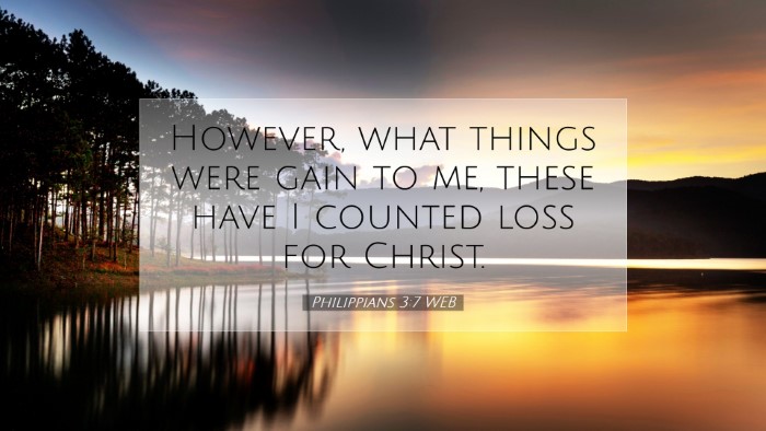 Picture 07 - Philippians 3:7 WEB Desktop Wallpaper - However, what things were gain to me, these have - Desktop Bible Verse Wallpaper