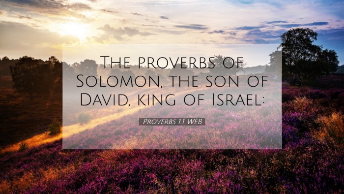 Picture 07 - Proverbs 1:1 WEB Desktop Wallpaper - The proverbs of Solomon, the son of David, king - Desktop Bible Verse Wallpaper