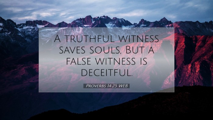 Picture 07 - Proverbs 14:25 WEB Desktop Wallpaper - A truthful witness saves souls, But a false - Desktop Bible Verse Wallpaper