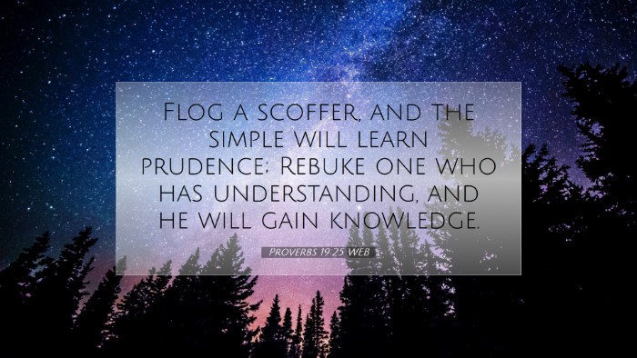 Picture 07 - Proverbs 19:25 WEB Desktop Wallpaper - Flog a scoffer, and the simple will learn - Desktop Bible Verse Wallpaper