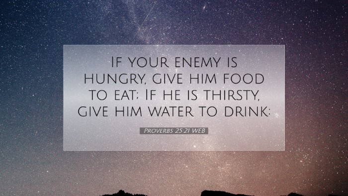 Picture 07 - Proverbs 25:21 WEB Desktop Wallpaper - If your enemy is hungry, give him food to eat; If - Desktop Bible Verse Wallpaper