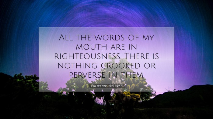 Picture 07 - Proverbs 8:8 WEB Desktop Wallpaper - All the words of my mouth are in righteousness. - Desktop Bible Verse Wallpaper