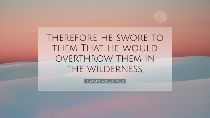 Picture 07 - Psalms 106:26 WEB Desktop Wallpaper - Therefore he swore to them That he would - Desktop Bible Verse Wallpaper