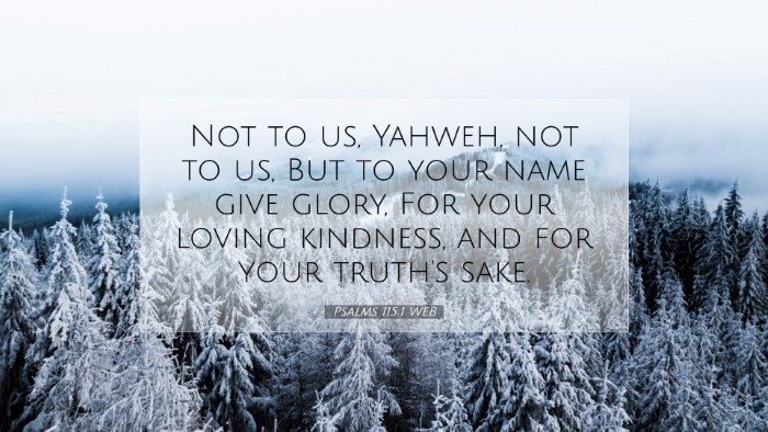 Picture 07 - Psalms 115:1 WEB Desktop Wallpaper - Not to us, Yahweh, not to us, But to your name - Desktop Bible Verse Wallpaper
