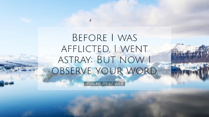 Picture 07 - Psalms 119:67 WEB Desktop Wallpaper - Before I was afflicted, I went astray; But now I - Desktop Bible Verse Wallpaper