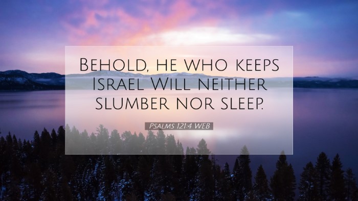 Picture 07 - Psalms 121:4 WEB Desktop Wallpaper - Behold, he who keeps Israel Will neither slumber - Desktop Bible Verse Wallpaper