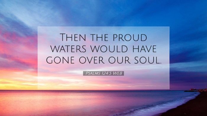 Picture 07 - Psalms 124:5 WEB Desktop Wallpaper - Then the proud waters would have gone over our - Desktop Bible Verse Wallpaper