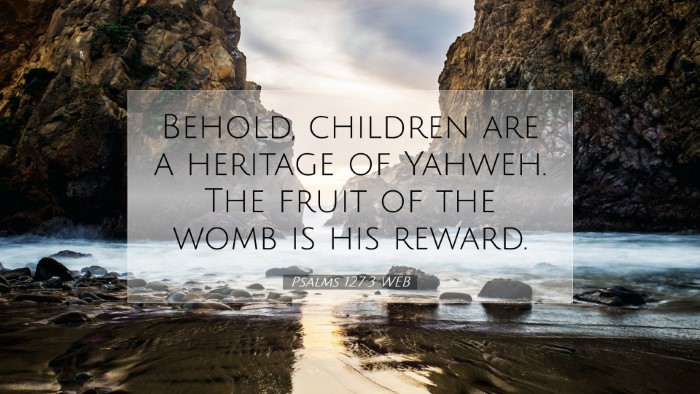 Picture 07 - Psalms 127:3 WEB Desktop Wallpaper - Behold, children are a heritage of Yahweh. The - Desktop Bible Verse Wallpaper