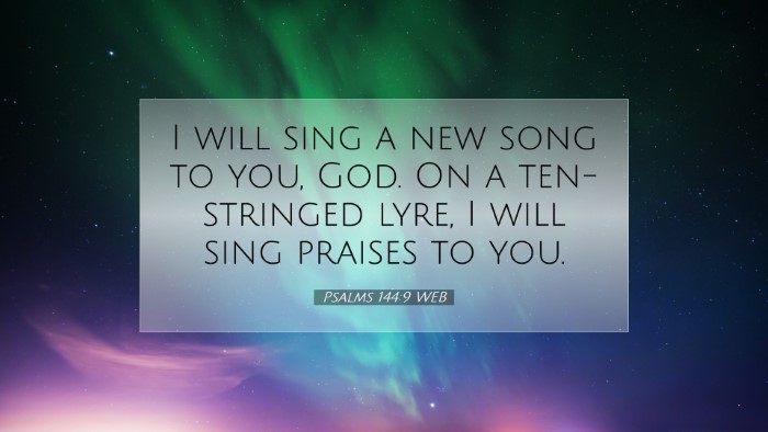 Picture 07 - Psalms 144:9 WEB Desktop Wallpaper - I will sing a new song to you, God. On a - Desktop Bible Verse Wallpaper