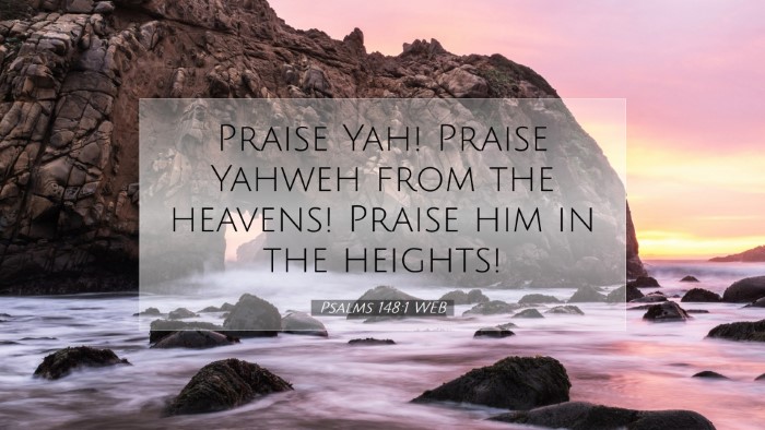 Picture 07 - Psalms 148:1 WEB Desktop Wallpaper - Praise Yah! Praise Yahweh from the heavens! - Desktop Bible Verse Wallpaper