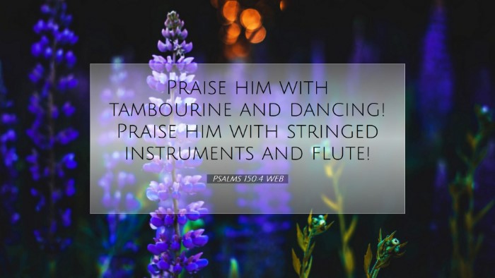 Picture 07 - Psalms 150:4 WEB Desktop Wallpaper - Praise him with tambourine and dancing! Praise - Desktop Bible Verse Wallpaper