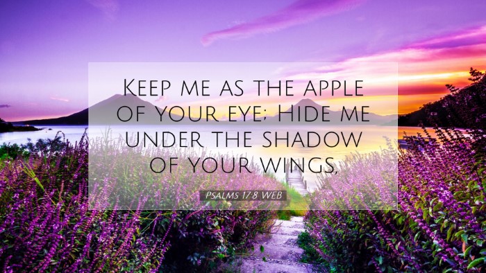 Picture 07 - Psalms 17:8 WEB Desktop Wallpaper - Keep me as the apple of your eye; Hide me under - Desktop Bible Verse Wallpaper