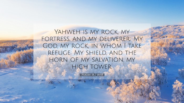 Picture 07 - Psalms 18:2 WEB Desktop Wallpaper - Yahweh is my rock, my fortress, and my deliverer; - Desktop Bible Verse Wallpaper