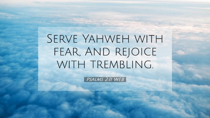 Picture 07 - Psalms 2:11 WEB Desktop Wallpaper - Serve Yahweh with fear, And rejoice with - Desktop Bible Verse Wallpaper