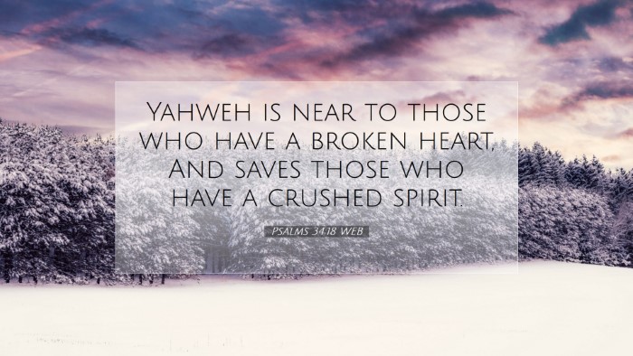 Picture 07 - Psalms 34:18 WEB Desktop Wallpaper - Yahweh is near to those who have a broken heart, - Desktop Bible Verse Wallpaper