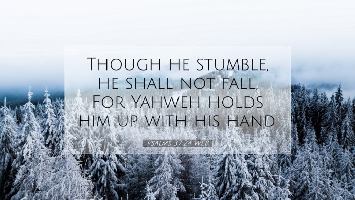 Picture 07 - Psalms 37:24 WEB Desktop Wallpaper - Though he stumble, he shall not fall, For Yahweh - Desktop Bible Verse Wallpaper