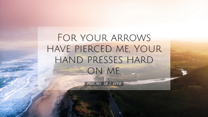 Picture 07 - Psalms 38:2 WEB Desktop Wallpaper - For your arrows have pierced me, Your hand - Desktop Bible Verse Wallpaper