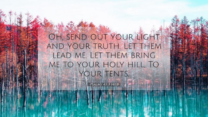 Picture 07 - Psalms 43:3 WEB Desktop Wallpaper - Oh, send out your light and your truth. Let them - Desktop Bible Verse Wallpaper