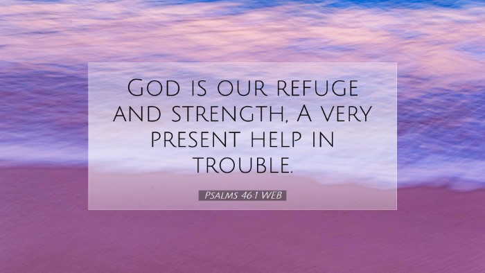 Picture 07 - Psalms 46:1 WEB Desktop Wallpaper - God is our refuge and strength, A very present - Desktop Bible Verse Wallpaper