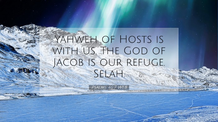 Picture 07 - Psalms 46:7 WEB Desktop Wallpaper - Yahweh of Hosts is with us. The God of Jacob is - Desktop Bible Verse Wallpaper