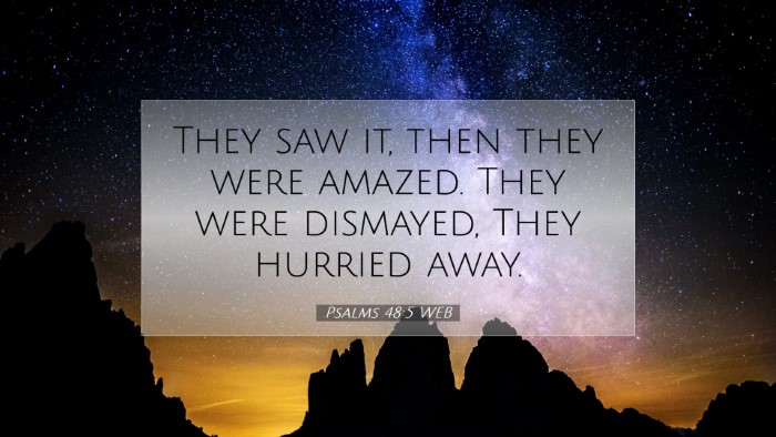 Picture 07 - Psalms 48:5 WEB Desktop Wallpaper - They saw it, then they were amazed. They were - Desktop Bible Verse Wallpaper