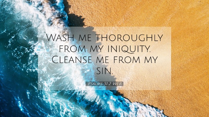 Picture 07 - Psalms 51:2 WEB Desktop Wallpaper - Wash me thoroughly from my iniquity. Cleanse me - Desktop Bible Verse Wallpaper