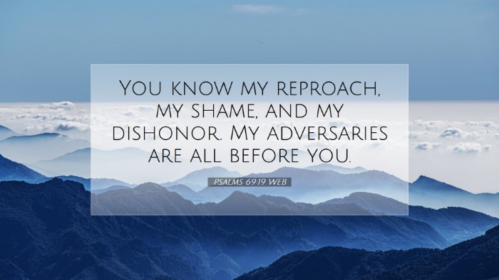 Picture 07 - Psalms 69:19 WEB Desktop Wallpaper - You know my reproach, my shame, and my dishonor. - Desktop Bible Verse Wallpaper