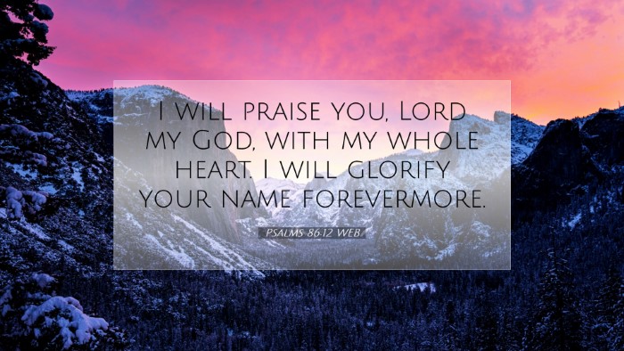 Picture 07 - Psalms 86:12 WEB Desktop Wallpaper - I will praise you, Lord my God, with my whole - Desktop Bible Verse Wallpaper