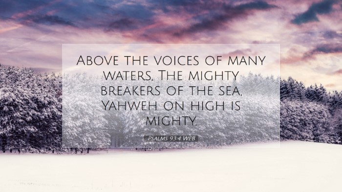 Picture 07 - Psalms 93:4 WEB Desktop Wallpaper - Above the voices of many waters, The mighty - Desktop Bible Verse Wallpaper