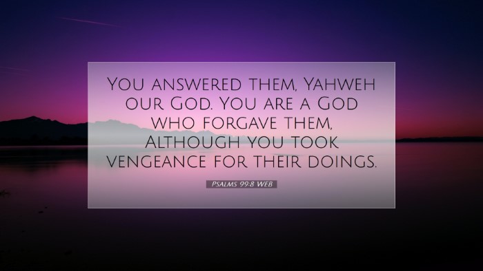 Picture 07 - Psalms 99:8 WEB Desktop Wallpaper - You answered them, Yahweh our God. You are a God - Desktop Bible Verse Wallpaper