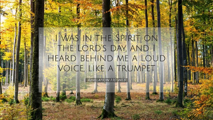 Picture 07 - Revelation 1:10 WEB Desktop Wallpaper - I was in the Spirit on the Lord's day, and I - Desktop Bible Verse Wallpaper