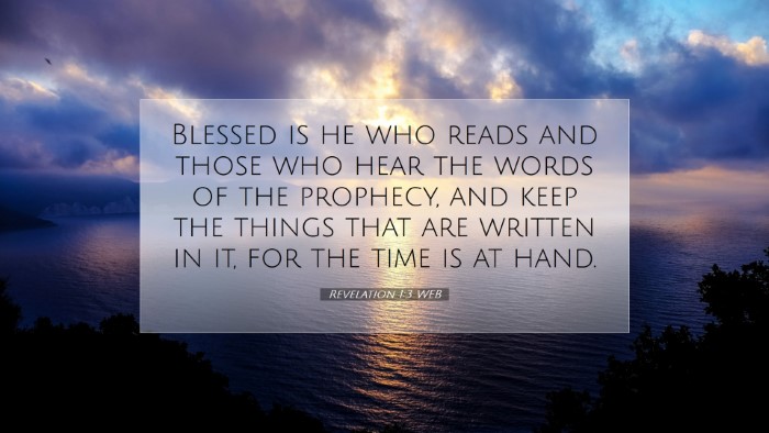 Picture 07 - Revelation 1:3 WEB Desktop Wallpaper - Blessed is he who reads and those who hear the - Desktop Bible Verse Wallpaper
