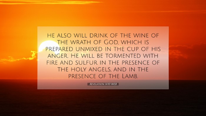 Picture 07 - Revelation 14:10 WEB Desktop Wallpaper - he also will drink of the wine of the wrath of - Desktop Bible Verse Wallpaper