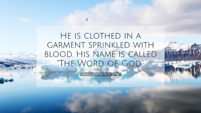 Picture 07 - Revelation 19:13 WEB Desktop Wallpaper - He is clothed in a garment sprinkled with blood. - Desktop Bible Verse Wallpaper