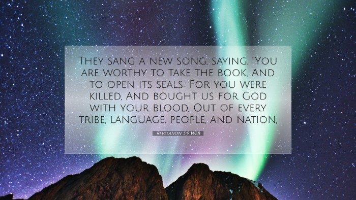 Picture 07 - Revelation 5:9 WEB Desktop Wallpaper - They sang a new song, saying, 