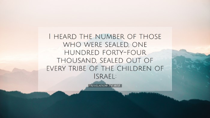 Picture 07 - Revelation 7:4 WEB Desktop Wallpaper - I heard the number of those who were sealed, one - Desktop Bible Verse Wallpaper