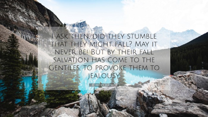 Picture 07 - Romans 11:11 WEB Desktop Wallpaper - I ask then, did they stumble that they might - Desktop Bible Verse Wallpaper