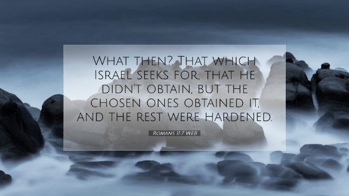 Picture 07 - Romans 11:7 WEB Desktop Wallpaper - What then? That which Israel seeks for, that he - Desktop Bible Verse Wallpaper