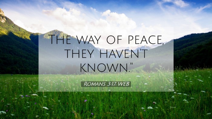 Picture 07 - Romans 3:17 WEB Desktop Wallpaper - The way of peace, they haven't - Desktop Bible Verse Wallpaper